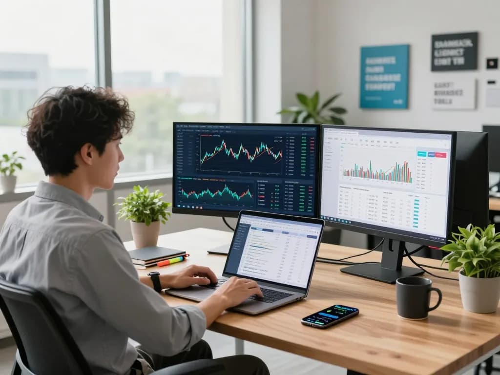 Explore https://thscrore.app/ in a modern finance workspace with data dashboards and market reports.