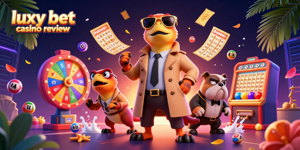 Experience the excitement of luxy bet casino review with dynamic characters and casino elements.
