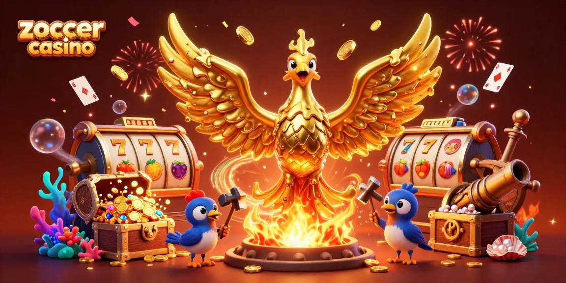 Experience the thrill of zoccer casino with a dynamic 3D illustration featuring winning elements.