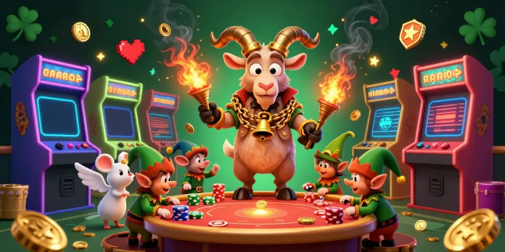 Engage with the incredible 11 WIN casino atmosphere featuring a lively holiday-horror scene with 3D characters.