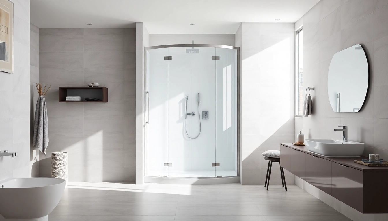 Erleben Sie die sonni Duschkabine 100x100 in einem eleganten Badezimmer-Design mit stilvollen Details.