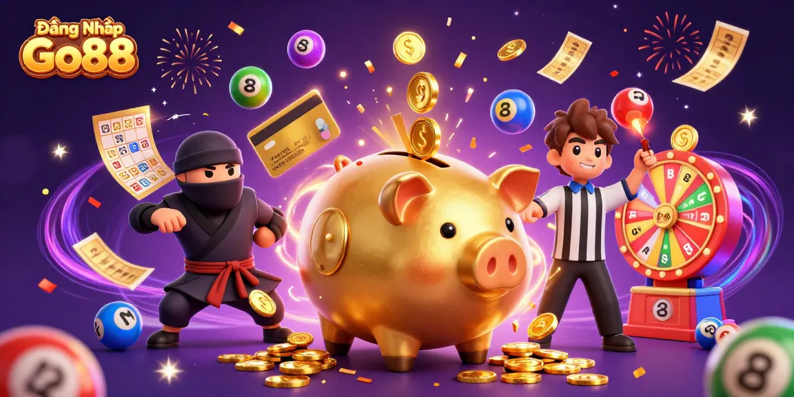 Play exciting games with Đăng Nhập Go88, featuring colorful elements and dynamic characters.